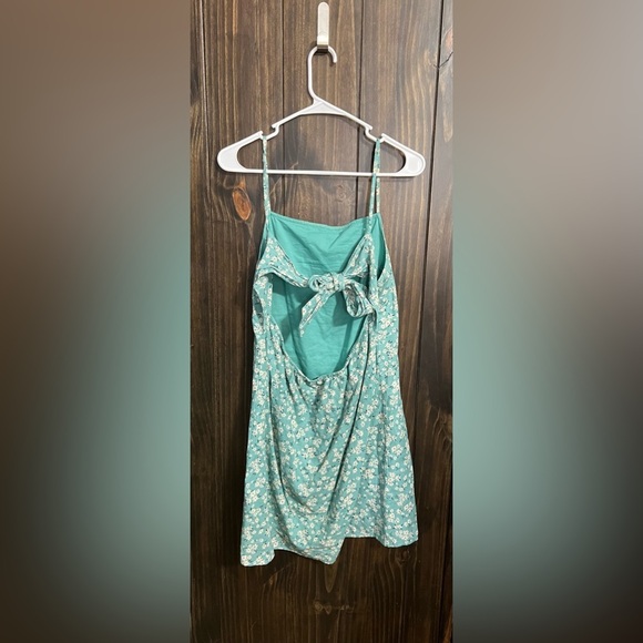 American Eagle Floral Mini Dress Spaghetti Strap, Tie Back Size:Large - Picture 8 of 11